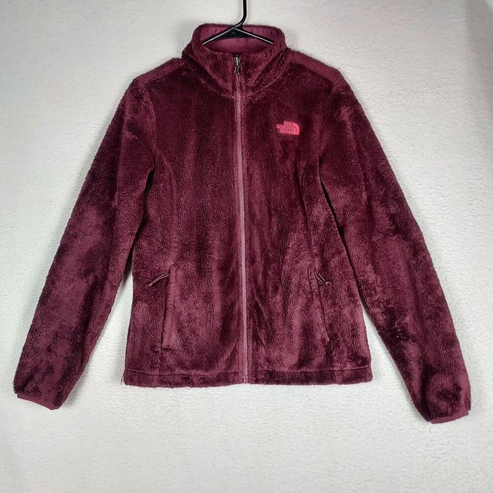 The North Face Osito Fleece Jacket Womens Small Burgundy Full Zip Plush